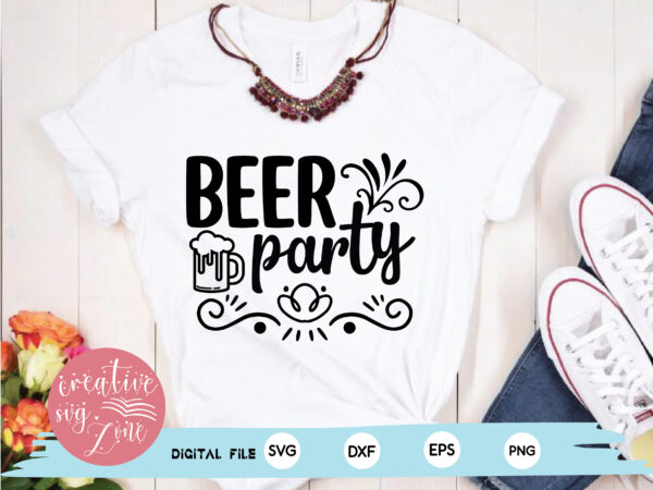 Beer party t shirt template