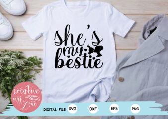 she’s my bestie t shirt template vector