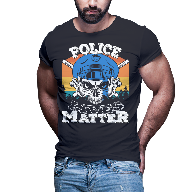 51 POLICE Blue line, tshirt designs bundle