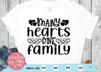 many hearts one family t shirt designs for sale