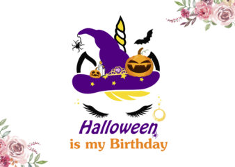 Halloween Birthday Gift For Little Witch Diy Crafts Svg Files For Cricut, Silhouette Sublimation Files graphic t shirt