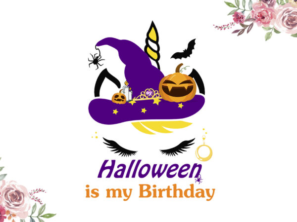 Halloween birthday gift for little witch diy crafts svg files for cricut, silhouette sublimation files graphic t shirt