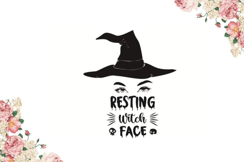 Resting Witch Face Halloween Gift Design Diy Crafts Svg Files For Cricut, Silhouette Sublimation Files