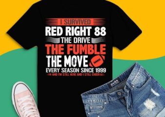 I Survived Red Right 88 Funny Cleveland Vintage Football T-shirt design svg, I Survived Red Right 88 png, I Survived Red Right 88 eps, sports, Red Right 88,