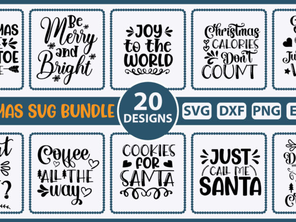 Christmas svg bundle t shirt vector file