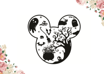 Halloween Mickey Head Gifts Diy Crafts Svg Files For Cricut, Silhouette Sublimation Files