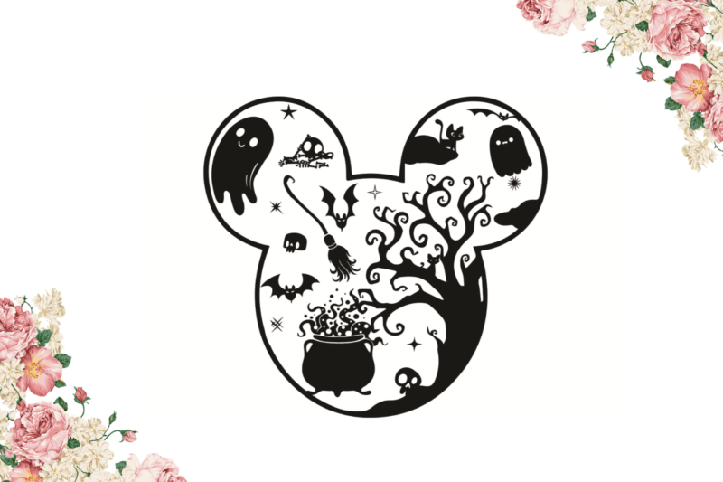 Halloween Mickey Head Gifts Diy Crafts Svg Files For Cricut, Silhouette Sublimation Files