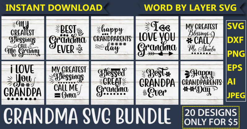 Grandma SVG Bundle