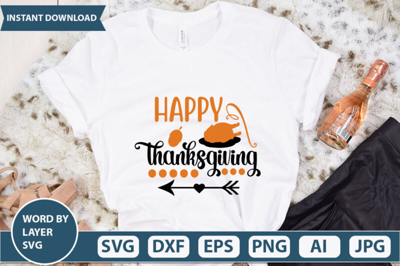 happy thanksgiving SVG Vector for t-shirt