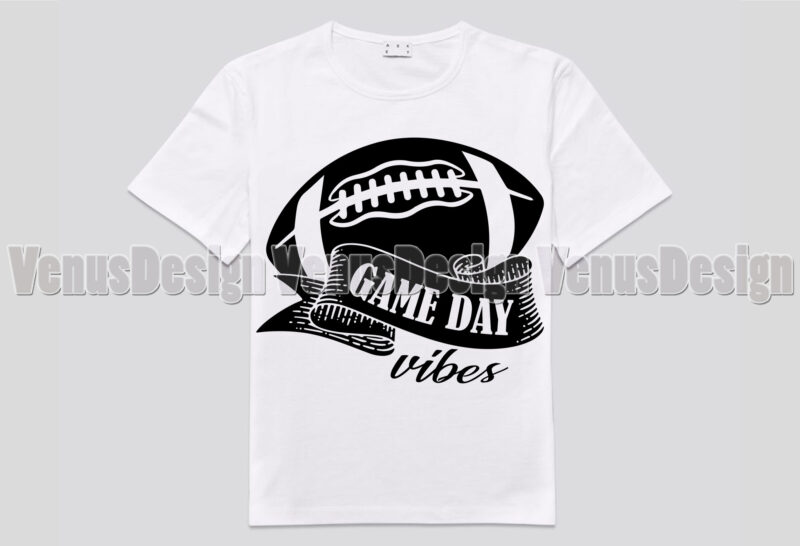 Football Game Day Vibes Editable Tshirt Design