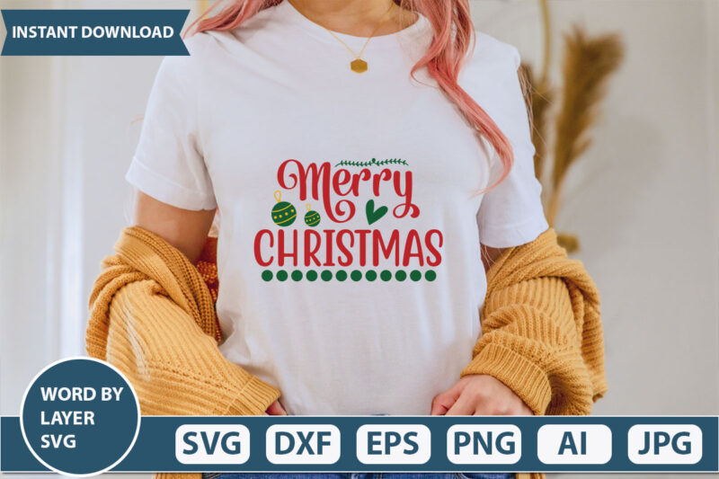 MERRY CHRISTMAS SVG Vector for t-shirt