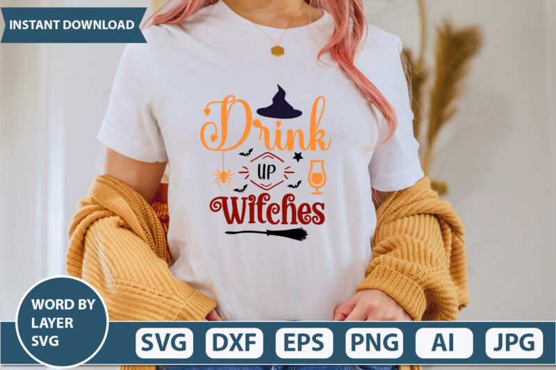 Drink Up Witches SVG Vector for t-shirt