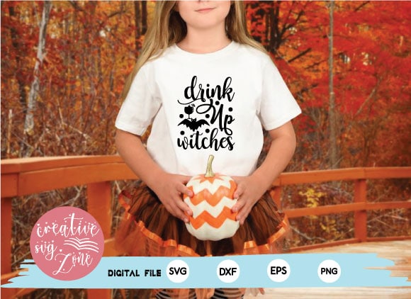 Drink up witches t shirt vector illustration