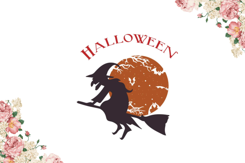 Halloween Flying Witch Gift Diy Crafts Svg Files For Cricut, Silhouette Sublimation Files
