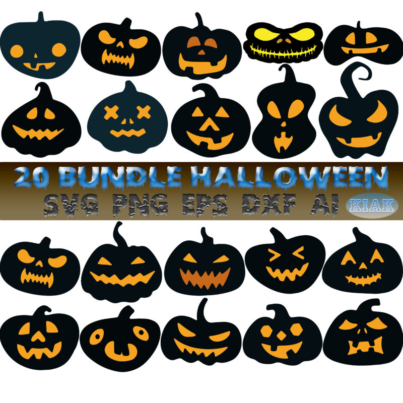 20 Bundles t shirt designs Halloween, Bundle Pumpkin SVG, SVG Halloween Pack, Halloween Pack, Halloween Pack, Halloween Halloween elements bundles vector icons symbol for t-shirt design, creepy, Pumpkin SVG Bundle,