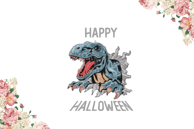 Happy Halloween Dinosaur Gift Idea Diy Crafts Svg Files For Cricut, Silhouette Sublimation Files