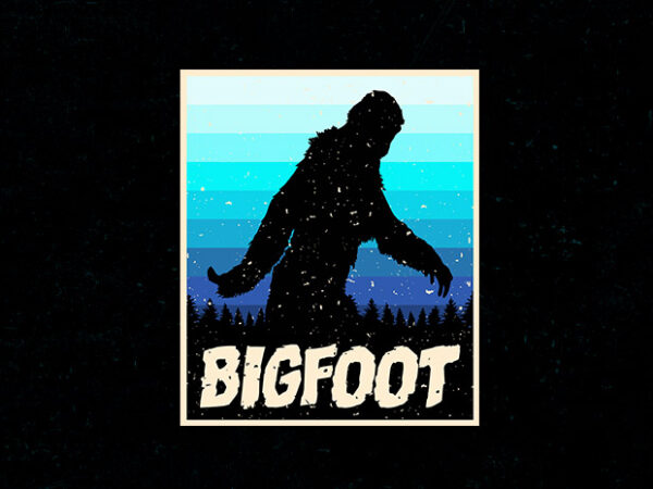 Colorful bigfoot t shirt vector file