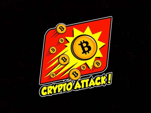 Crypto attack t shirt vector file