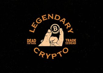 legendary crypto t shirt vector graphic