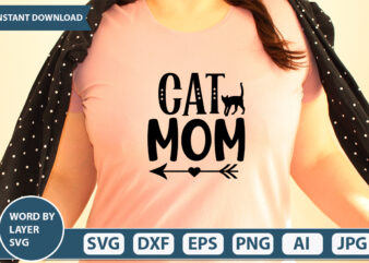 cat mom SVG Vector for t-shirt