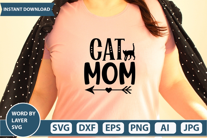 cat mom SVG Vector for t-shirt - Buy t-shirt designs