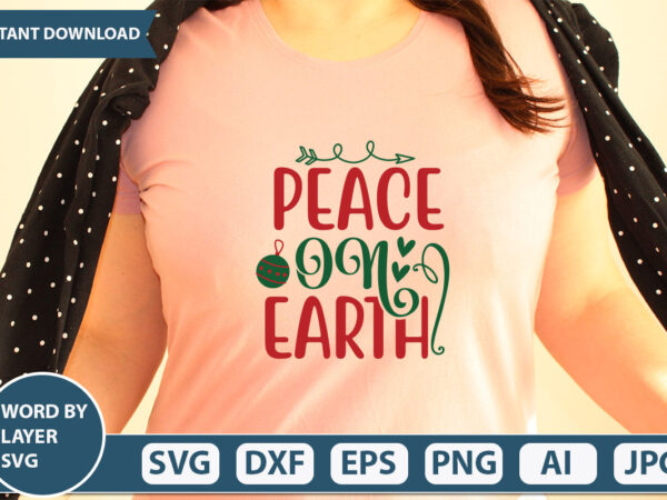 Peace on earth svg vector for t-shirt