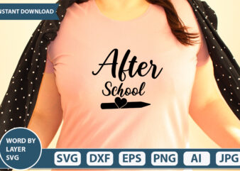 After School SVG Vector for t-shirt