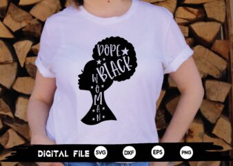 dope black woman svg t shirt vector illustration