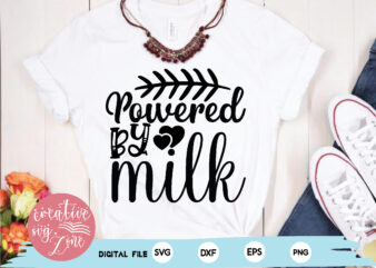 powered by milk t shirt illustration