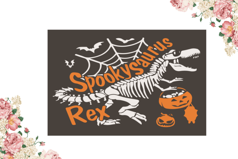 Spookysaurus Rex Halloween Diy Crafts Svg Files For Cricut, Silhouette Sublimation Files