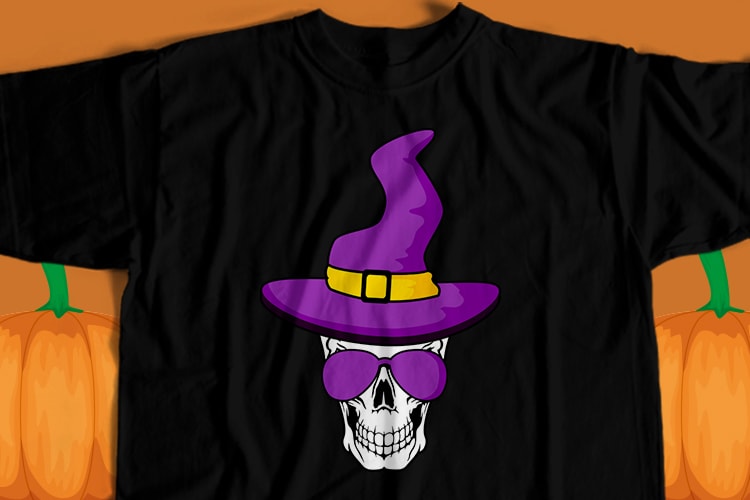 Helloween Skull T-Shirt Design