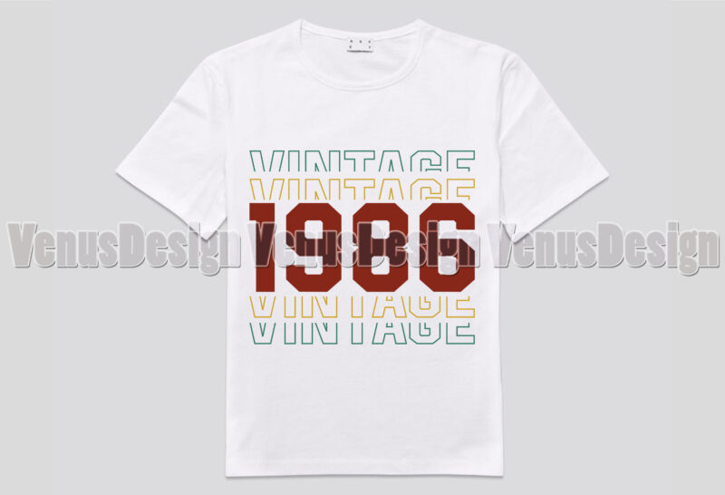 Vintage 1986 Editable Tshirt Design