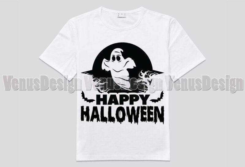 Happy Halloween Ghost Editable Tshirt Design