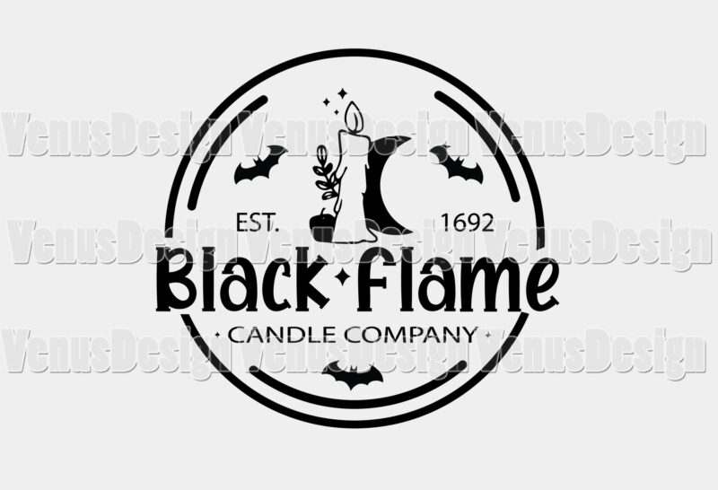 Black Flame Candle Company Editable Design - Buy t-shirt designs