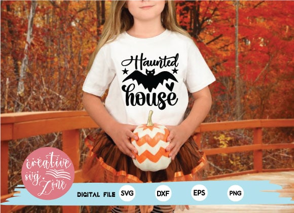 Haunted house graphic t shirt