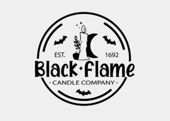 Black Flame Candle Company Editable Design