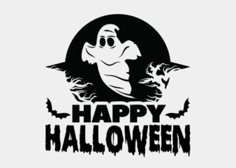 Happy Halloween Ghost Editable Tshirt Design