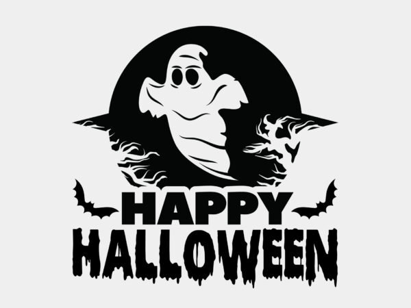 Happy halloween ghost editable tshirt design