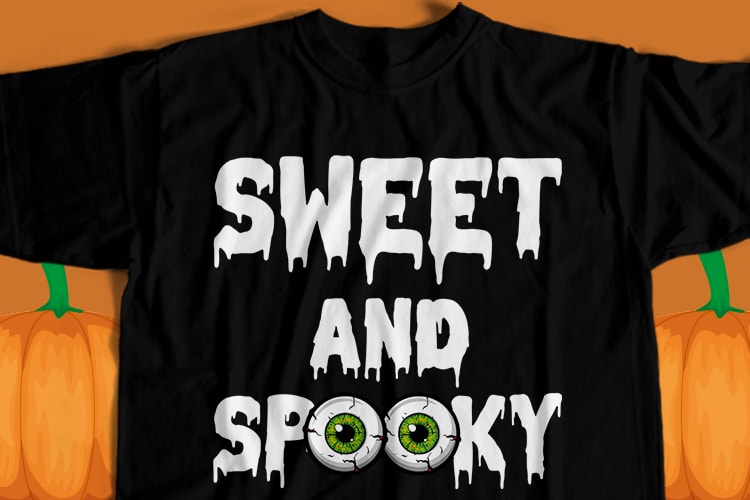 Sweet And Spooky T-Shirt Design