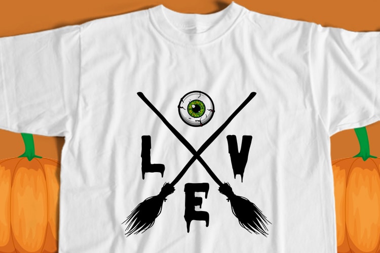 Halloween Love T-Shirt Design