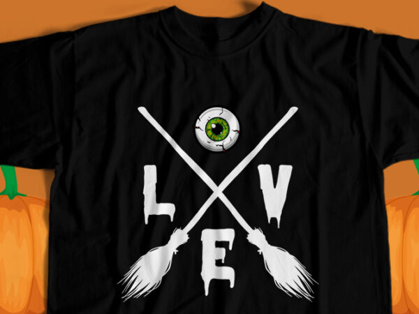 Halloween love t-shirt design