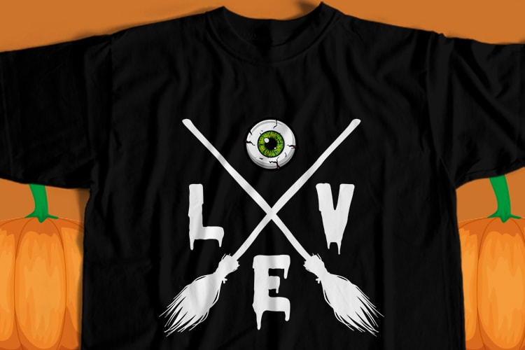 Halloween Love T-Shirt Design