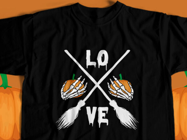 Halloween love t-shirt design