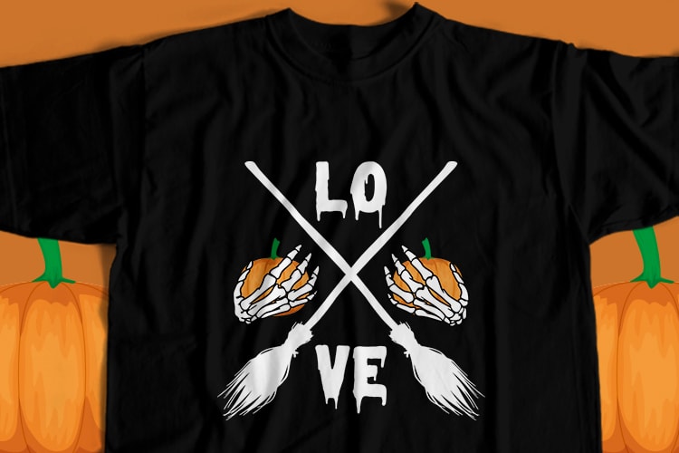 Halloween Love T-Shirt Design