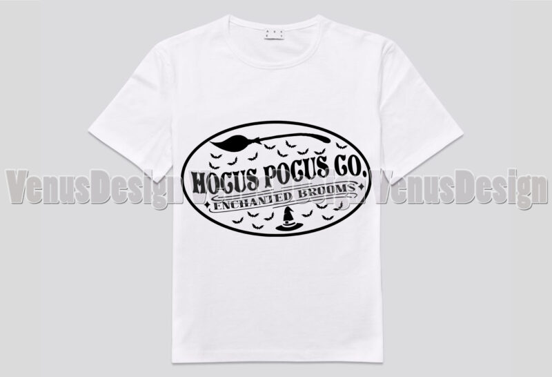 Hocus Pocus Co Enchanted Brooms Editable Tshirt Design