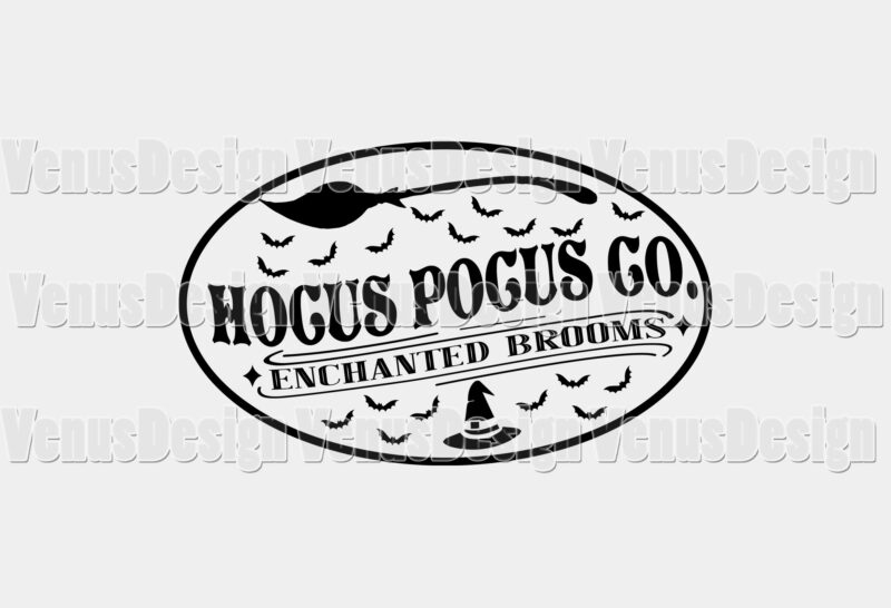Hocus Pocus Co Enchanted Brooms Editable Tshirt Design