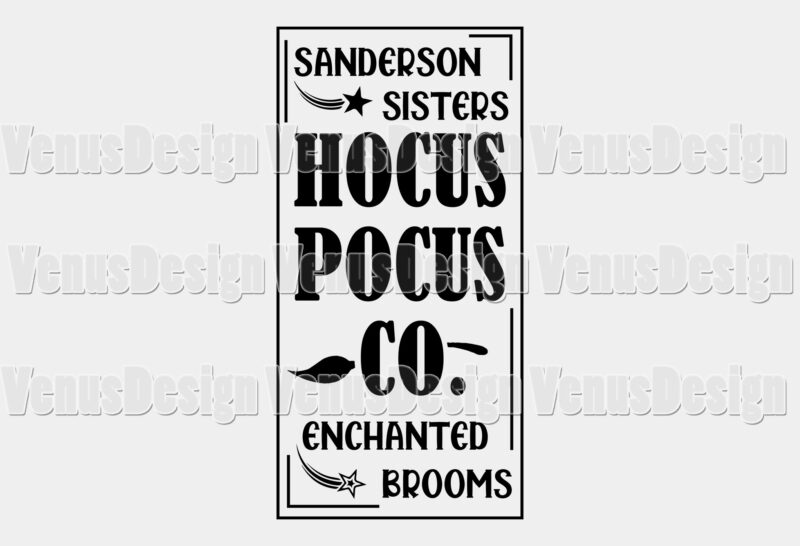 Hocus Pocus Co Enchanted Brooms Editable Design