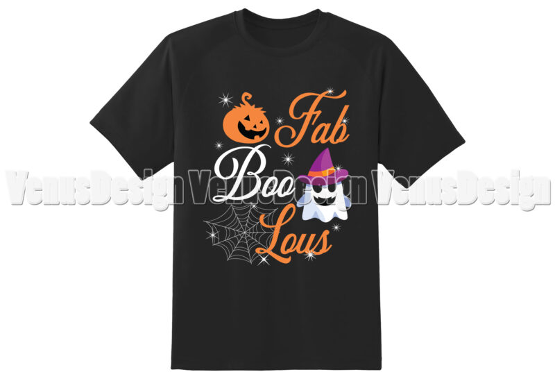 Fab Boo Lous Cute Halloween Editable Tshirt Design