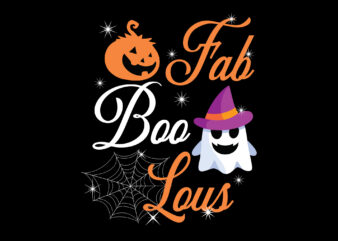 Fab Boo Lous Cute Halloween Editable Tshirt Design