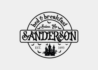 Sanderson Bed And Breakfast Editable Design